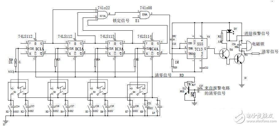 電子密碼鎖單穩(wěn)態(tài)電路設(shè)計攻略 —電路圖天天讀（122）