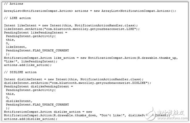 圖4 – 創(chuàng)建操作，為通知增加互動(dòng)功能