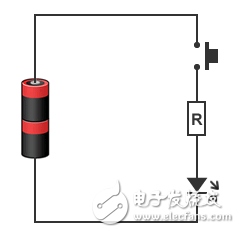 圖3：不安裝單片機的LED電路