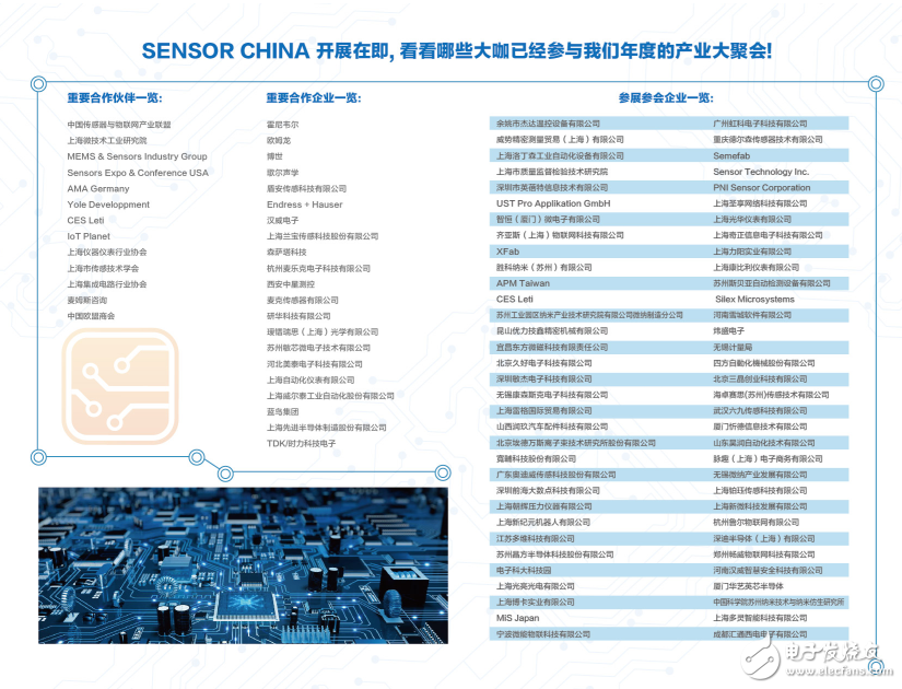 圖3：SENSOR CHINA參展參會、合作企業(yè)一覽表
