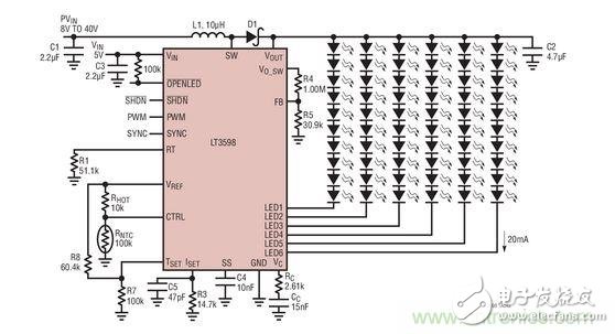 驅(qū)動器用于 60 個(gè)白光 LED