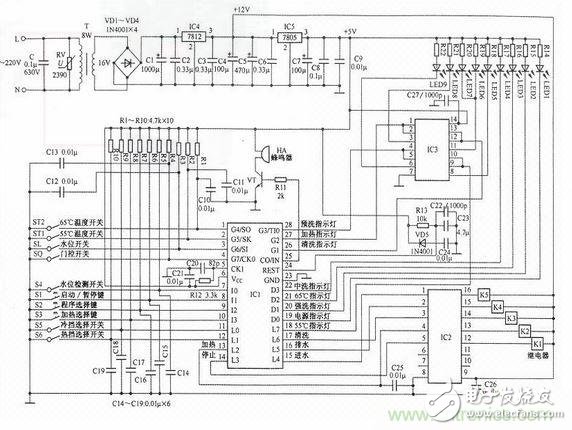 電路分享:用微處理器如何設(shè)計洗碗機電路