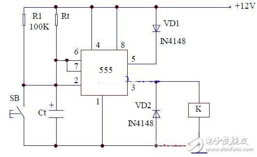555簡(jiǎn)單的延時(shí)電路