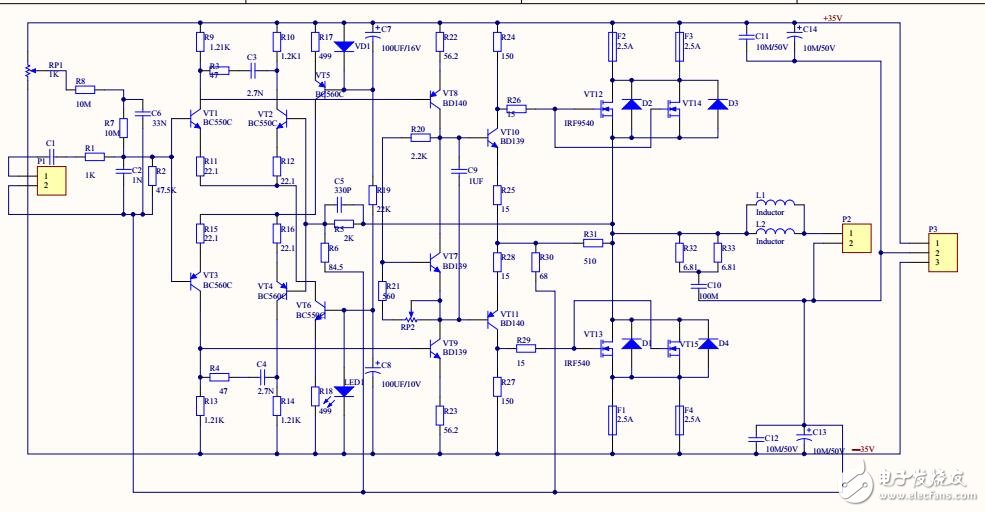 120W場(chǎng)效應(yīng)管功放電路原理圖+PCB資料下載
