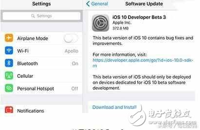 蘋果iOS10.3，APFS文件系統(tǒng)，16G版本的福星
