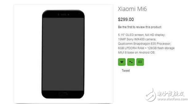 還沒開發(fā)布會(huì) 小米6就配置曝光在海外開售了?