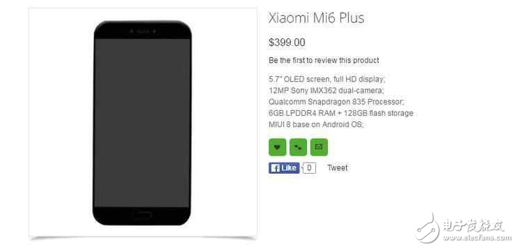 還沒開發(fā)布會(huì) 小米6就配置曝光在海外開售了?