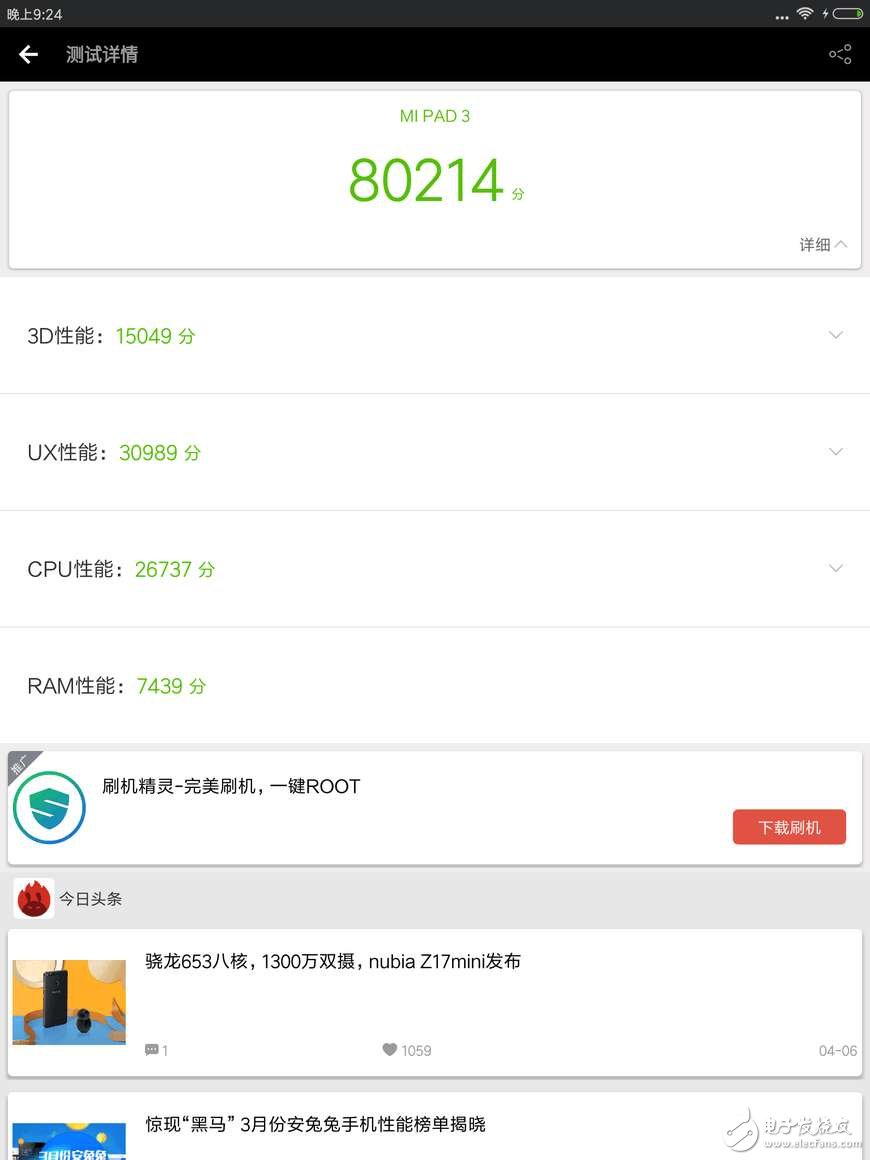 小米平板3怎么樣？實(shí)測小米平板3跑分，性能不錯(cuò)