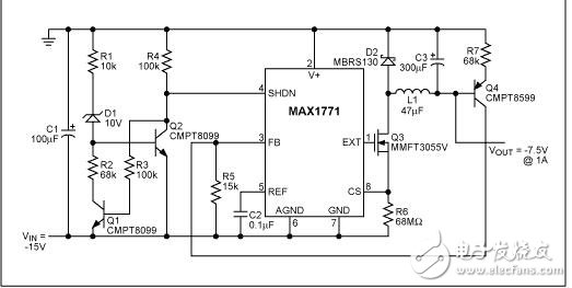 升壓控制器形成負(fù)降壓穩(wěn)壓器