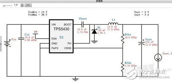 TI WEBENCH：如何設(shè)計TPS5430的應(yīng)用電路？