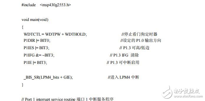 LaunchPad——MSP430G2553_官方例程__漢語(yǔ)注釋