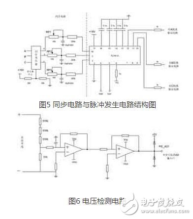 整流電路廣泛應(yīng)用在直流電機(jī)調(diào)速，直流穩(wěn)壓電壓等場合。而三相半控整流橋電路結(jié)構(gòu)是一種常見的整流電路，其容易控制，成本較低。本文中介紹了一種基于 PIC690單片機(jī)與專用集成觸發(fā)芯片TC787的三相半控整流電路，它結(jié)合專用集成觸發(fā)芯片和數(shù)字觸發(fā)器的優(yōu)點(diǎn) ，獲得了高性能和高度對稱的觸發(fā)脈沖。它充分利用單片機(jī)內(nèi)部資源 ，集相序自適應(yīng)、系統(tǒng)參數(shù)在線調(diào)節(jié)和各種保護(hù)功能于一體，可用于對負(fù)載的恒電壓控制。主電路采用了三相半控橋結(jié)構(gòu)，直流側(cè)采用LC濾波結(jié)構(gòu)來提高輸出的電壓質(zhì)量。