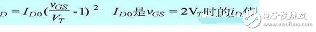 在轉(zhuǎn)移特性曲線上，gm 是曲線在某點(diǎn)上的斜率，也可由iD的表達(dá)式求導(dǎo)得出，單位為 S 或 mS。