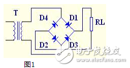 這款電源的整流橋部分采用了一體式的整流橋，整流橋的作用就是能夠通過二極管的單向導通的特性將電平在零點上下浮動的交流電轉換為單向的直流電，通常電源中采用的整流橋除了這種單顆集成式的還有采用四顆二極管實現(xiàn)的，它們的原理完全相同 作用就是整流，把交流電變?yōu)橹绷麟?。實質上就是把4個硅二極管接成橋式整流電路之后封裝在一起用塑料包裝起來，引出4個腳，其中2個腳接交流電源，用~~符號表示，2個腳是直流輸出，用+ -表示。 特點是方便小巧。不占地方。 規(guī)格型號一般直接用參數(shù)表示：50伏1安，100伏5安等等。 如果你要使用整流橋，選擇的時候留點余量，例如要做12伏2安培輸出的整流電源，就可以選擇25伏5安培的橋。