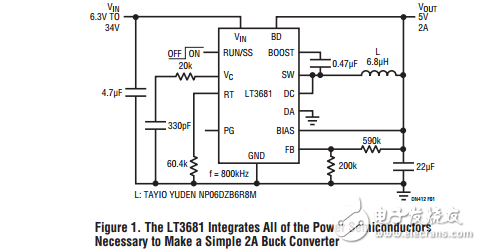 36v2A降壓穩(wěn)壓器集成功率肖特基