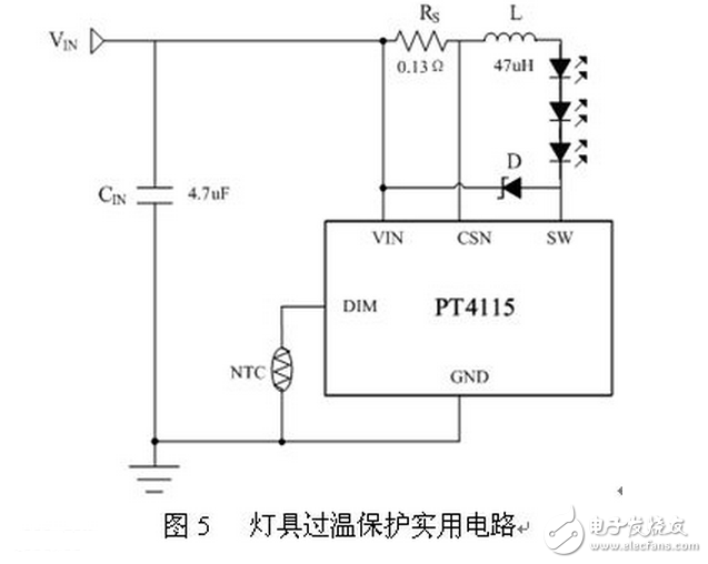 LED燈具驅(qū)動(dòng)需要先將高壓的交流電變換成低壓的交流電（AC/AC），然后將低壓的交流電經(jīng)橋式整流變換成低壓的直流電（AC/DC），再通過高效率的DC/DC開關(guān)穩(wěn)壓器降壓和變換成恒流源，輸出恒定的電流驅(qū)動(dòng)LED光源。LED光源是按燈具的設(shè)計(jì)要求由小功率或大功率LED多串多并而組成。每串的IF電流是按所選用的LED光源IF要求設(shè)計(jì)，總的正向電壓△VF是N顆LED的總和。