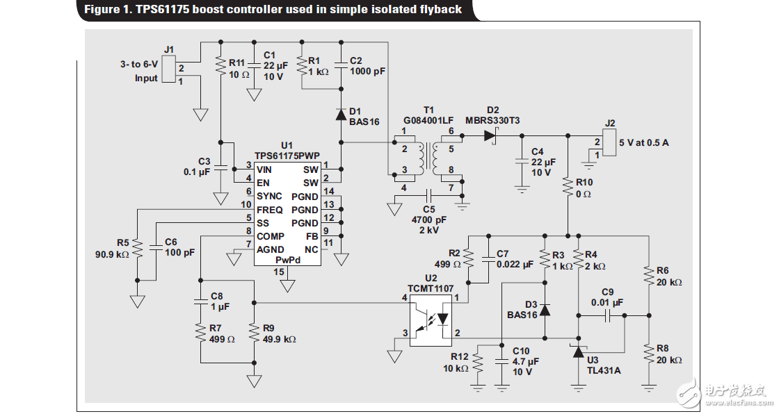 使用便攜式功率升壓轉(zhuǎn)換器隔離回掃應(yīng)用