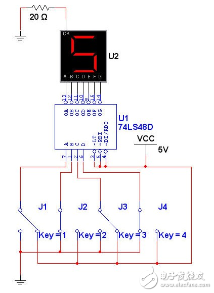 74ls48引腳圖及功能、真值表和典型應(yīng)用電路分解
