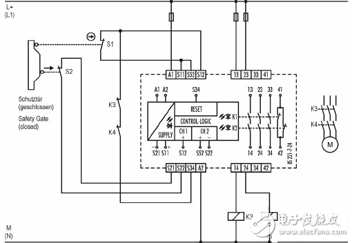 安全繼電器工作原理、接線圖、使用方法