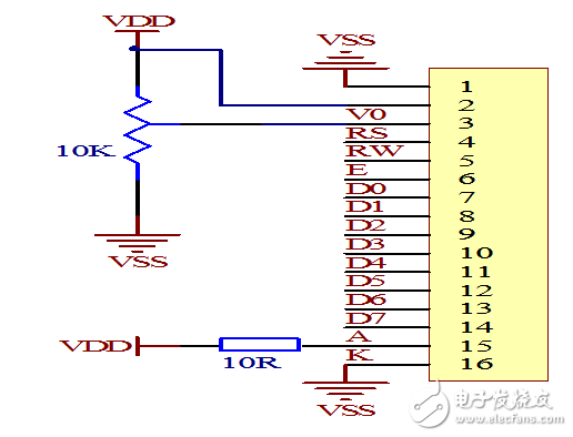 lcd1602中文資料分享：lcd1602接線圖_lcd1602與單片機(jī)連接圖