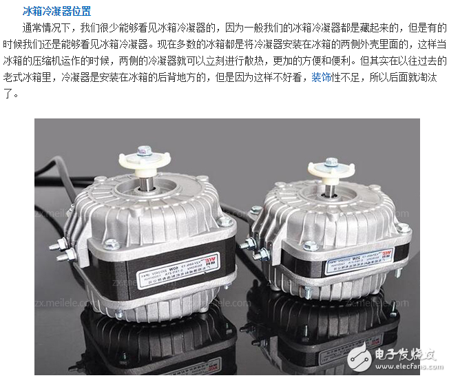 冰箱冷凝器工作原理、作用、位置、清潔、分類