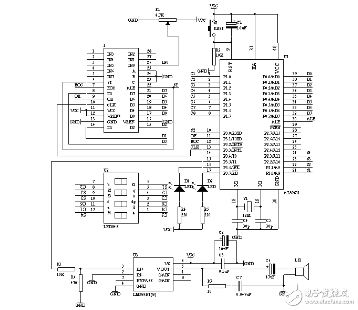 基于AT89S51單片機(jī)設(shè)計的兩點(diǎn)間溫度控制