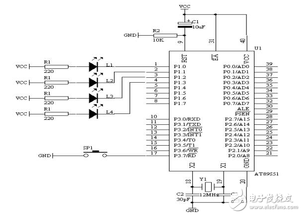 基于AT89S51單片機(jī)的按鍵識(shí)別方法之一