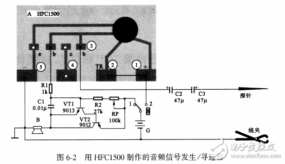 用HCF1500組裝音頻信號(hào)發(fā)生器電路