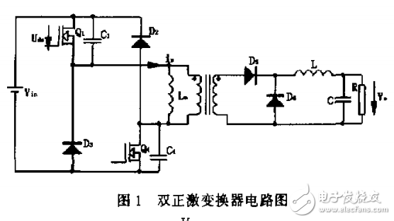 　　雙正激變換器中高頻變壓器激磁電感的作用研究