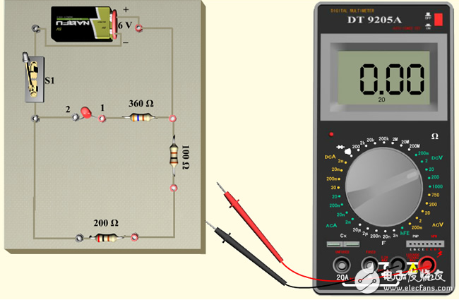 數(shù)字式萬用表直流電壓測量方法及步驟