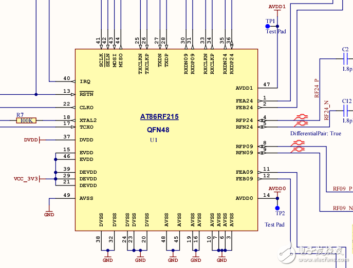基于ATREB215-XPRO的AT86RF215射頻收發(fā)器設(shè)計(jì)圖紙
