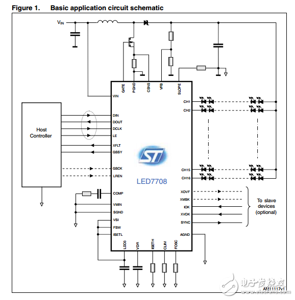 led7708升壓控制器和四線16通道×85毫安的LED驅動串行接口數(shù)據(jù)表
