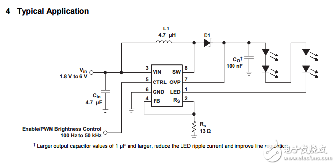 TPS61042 LED恒流驅(qū)動