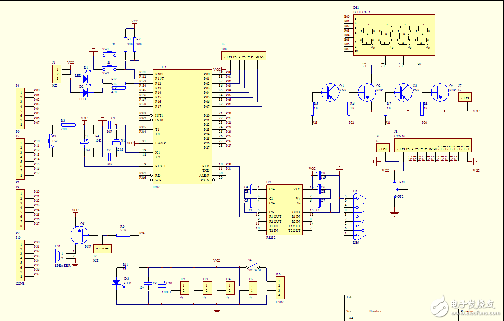 51單片機(jī)精簡(jiǎn)控制板(帶USB轉(zhuǎn)串口下載)1