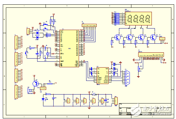51單片機(jī)循跡小車原理圖