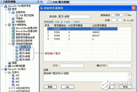海為PLC應(yīng)用技巧:實(shí)現(xiàn)PLC配方功能