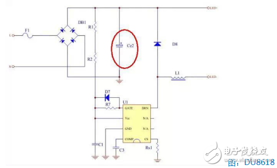 LED無(wú)頻閃技術(shù)的研究之無(wú)PFC的BUCK電路