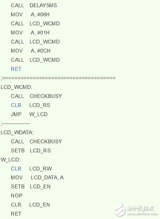 lcd1602匯編程序，LCD1602匯編顯示程序代碼