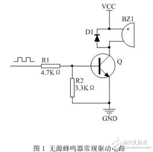 無源蜂鳴器常規(guī)驅動電路設計