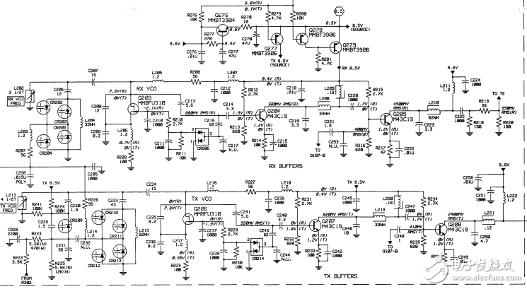 摩托羅拉車(chē)臺(tái)GM300_維修電路全圖