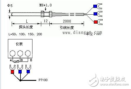 pt100溫度傳感器工作原理,pt100傳感器接線圖
