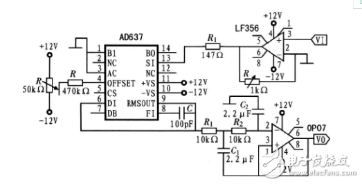 ad637有效值檢測電路