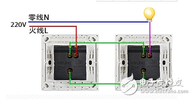 雙控開(kāi)關(guān)接線(xiàn)圖,雙控開(kāi)關(guān)電路圖
