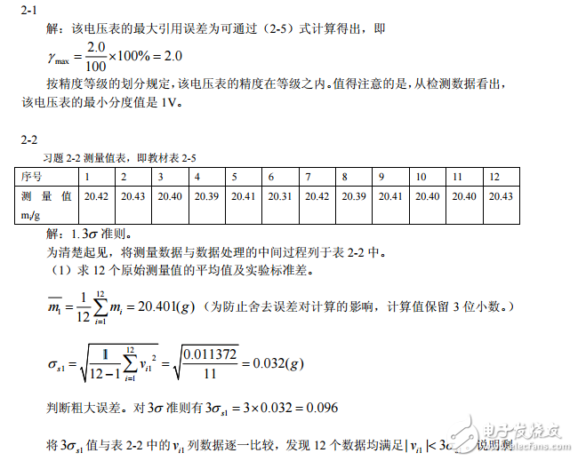 傳感器與電測技術(shù)第2章習題與思考題參考答案