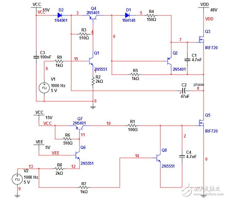 nmos高端驅動自舉電路