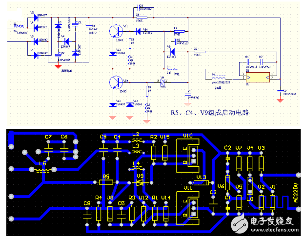 九款最簡(jiǎn)單的電子鎮(zhèn)流器電路圖原理圖分析