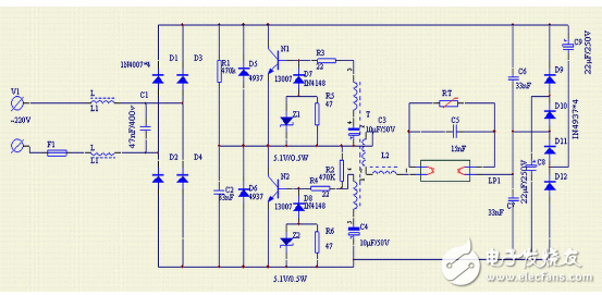 九款最簡(jiǎn)單的電子鎮(zhèn)流器電路圖原理圖分析