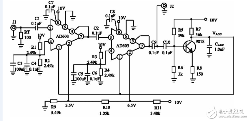 ad603程控放大電路