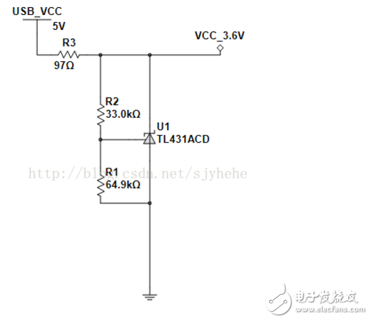 TL431_5V 轉(zhuǎn)3.6V電源設(shè)計