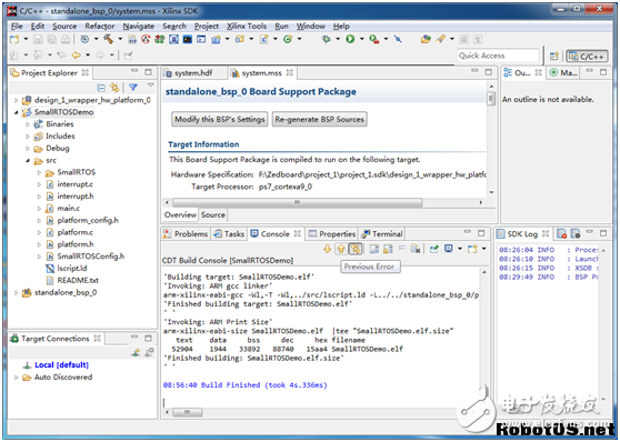 在Zynq平臺運(yùn)行SmallRTOS實時操作系統(tǒng)詳細(xì)步驟